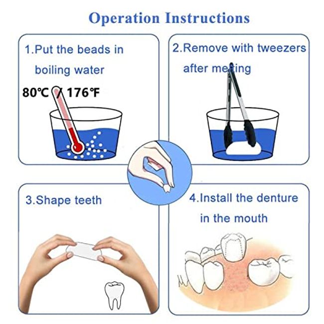 Moldable Temporary Tooth Repairing Kit Resin Dentist False Teeth Gaps Solid  Glue Denture Adhesive Tooth Whitening Beauty Tools
