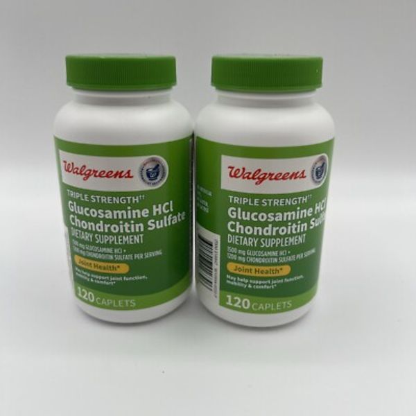 Walgreens Triple Strength Glucosamine HCl Chondroitin Sulfate Joint Health 2 PK