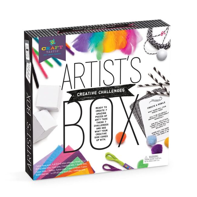 Craft-tastic – Artist's Box – Arts and Crafts STEAM Kit Includes 7 Creative Challenges