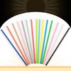Gcardist Rainbow Paper Straws for Drinking Disposable Straws 100 Pack Disposable Straws Bulk(15 Solid Color)