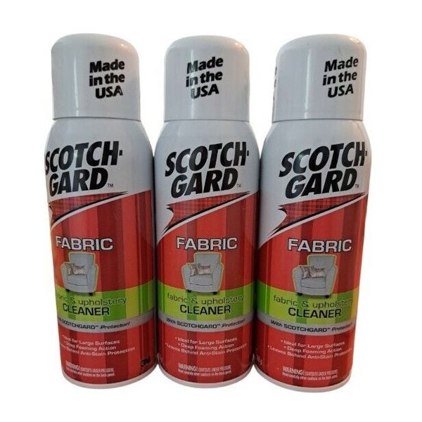 LOT OF 3 Scotchgard 3M Fabric & Upholstery Cleaner 14 oz New Old Stock 2011