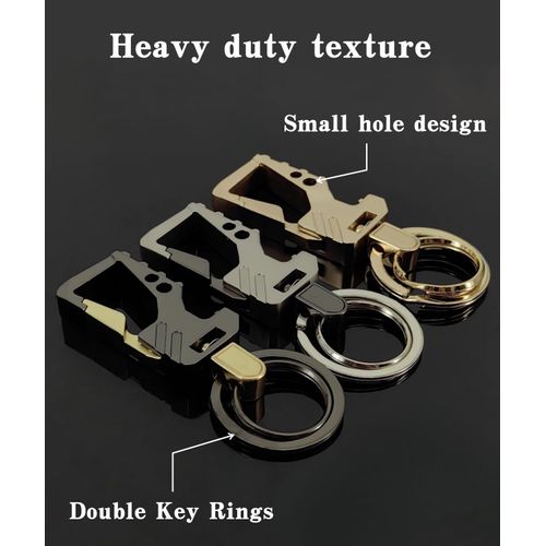 Infxyfy 3 Pack Car Key Chain Keychain for Men and Women (Golden,Golden,Gold)
