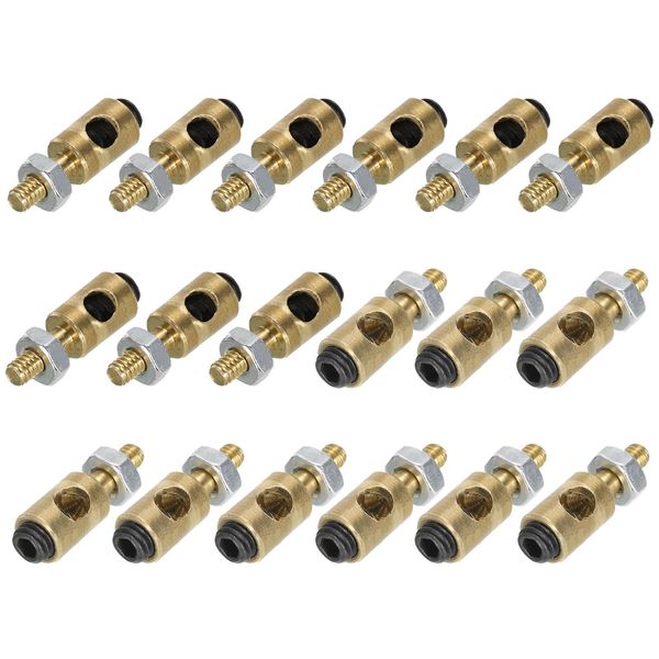 sourcing map Linkage Stoppers Connecting Servo Arm,Adjustable Push Rod with Nut and Screw for RC Airplane,D4x2.5mm 18Pcs