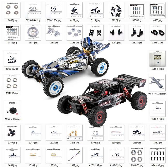 Replacement Central Axis RC Car Spare Parts Kits for WLtoys 144001 144002  144010