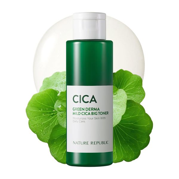 Nature Republic GREENDERMA MILD CICA Toner 100ml | Soft Feeling Toner Soothes Moisturizes Relieves Dryness