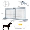 72" Extra Wide Freestanding Pets Gate, No-Mount Adjustable Barrier, Blue-grey