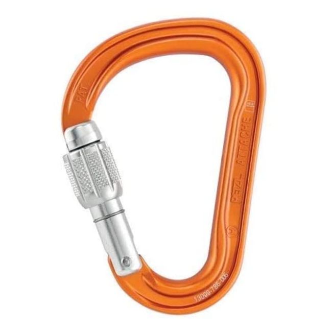 PETZL M38A SL Screw-Lock Carabiner for Adult, Orange, One Size