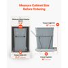 VEVOR 35QT Pullout Waste Container Under Cabinet Kitchen Garbage Bin Trash Can