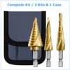 TITANIUM Step Drill Bit Set Unibit Industrial Reamer reaming 28 SIZES 1/8 - 3/4"