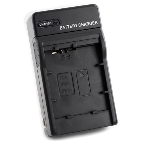 Norifon NP-FW50 Charger for Sony Alpha 6000, 5000, 5100, ILCE-6000, ILCE-7, NEX-5T, NEX-6, NEX-5R, NEX-7, NEX-5, NEX-3N, NEX-3, NEX-C3, SLT-A37 and More with Foldable Plug, Black, NP-FW50-W