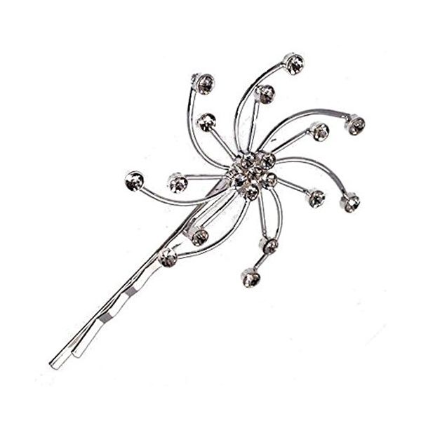 Katarina Silver tone Crystal Hair Clip