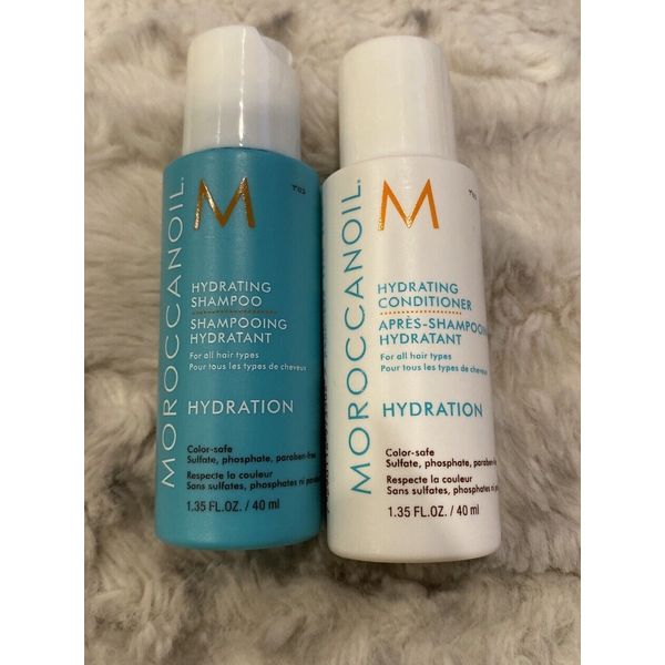 moroccanoil travel size hydrating shampoo and conditioner (1.35 fl oz/40 ml)