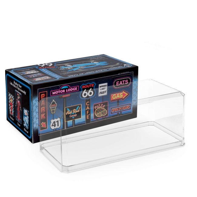 Pioneer Plastics Clear Acrylic Display Case for Large 1:18 Scale Cars, 15.5" W x 7" D x 6" H