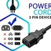Marg AC Power Cord Cable Plug for Numark V7 Motorized Turntable Software Controller