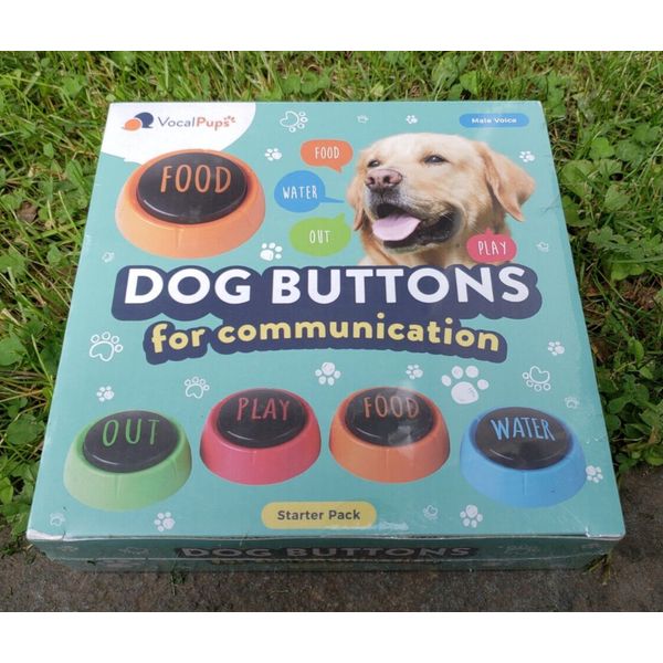 VocalPups Talking Buttons For Dogs Animals Male Voice Pet Learning Tool NEW