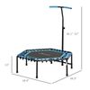 45" Rebounder Trampoline with LED Light & Adjustable Handle, Blue