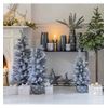 Potted Sparkly Faux Christmas Pine Tree (100cm Medium)