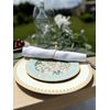 24pc Bone China Dinner Service Set Porcelain Dinnerware MORRIS GARDEN Turquoise