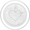 Stony Heart on White PopSockets MagSafe PopGrip for iPhone