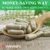 WANANFU Size 3 Empty Capsules Vegetarian (100 Count), Compatible with Capsule Filling Machine Size 3