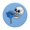 halloween coffee drinking skull skeleton blue PopSockets Swappable PopGrip