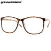 grinderPUNCH Large Nerdy Thin Plastic Frame Clear Lens Eye Glasses Frame 2 Pack
