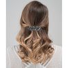 2 Pcs Vintage Silver Leafy Barrette Antique Filigree Flower Crystal Barrette Metal Retro French Hair Clips For Women Girl