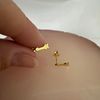 Gold Dipped Small Sterling Silver Arrow Stud Earrings