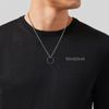 GAVU Men's Tungsten Steel Ring Necklace, 55 cm, Tungsten steel, No Gemstone
