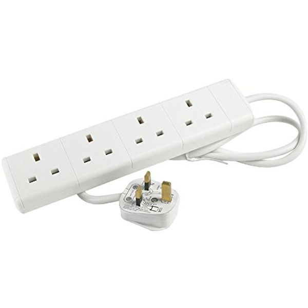 JOJO JJL41W 1M 13A 4 SOCKET EXTENSION LEAD [Pack Size: 2] (Epitome Certified)