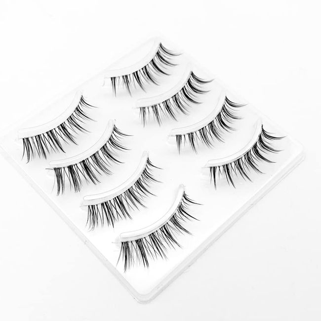 Manga Lashes, Spiky Korean Anime False Eyelashes Natural Look, Japanese Wispy Strip Lashes, That Look Like Individual Clusters Lashes, Asian Cosplay