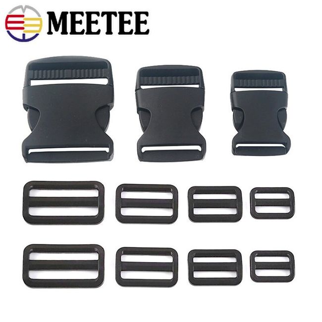 Quick Side Release Buckle Clips - 50mm - Black Plastic - 1 Backpack Bag Clip