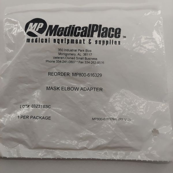 Mask Elbow Adapter for CPAP&BiPAP mask 616329