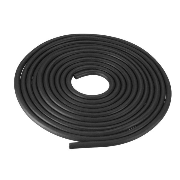 sourcing map Foam Rubber Seal Weather Strip 5mm Diameter 3 Meters Long Black