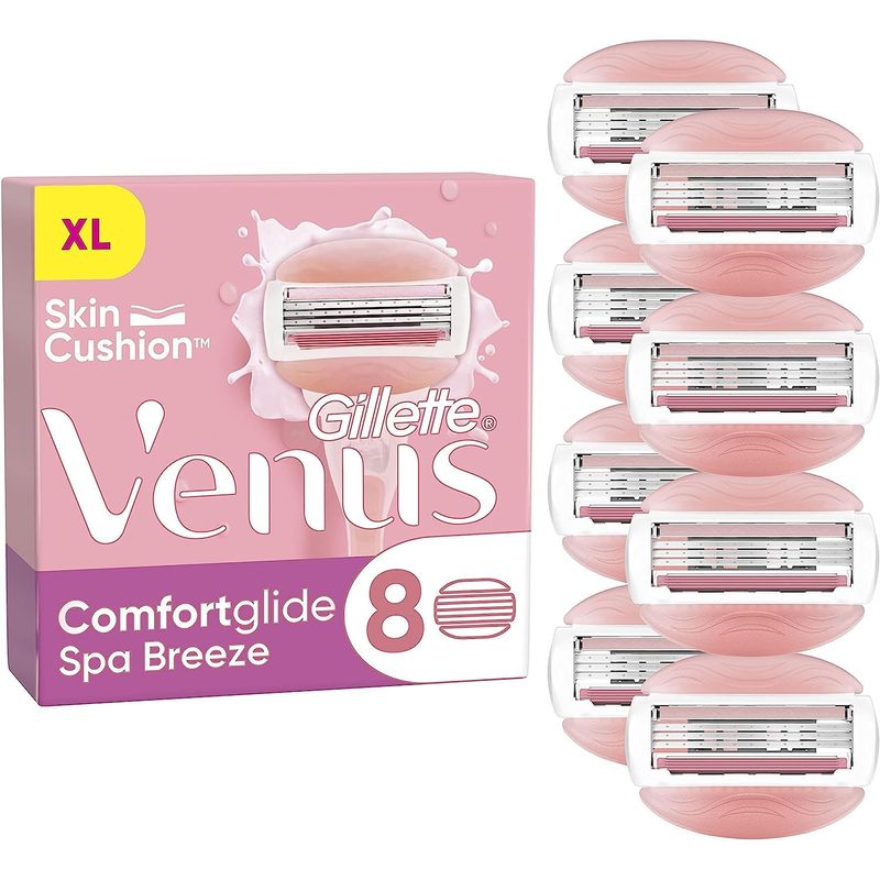 Gillette Venus ComfortGlide Spa Breeze Razor Blades Women, Pack of 8 ...