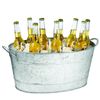 Tablecraft Galvanized Oval Beverage Tub, 5.5 Gallons