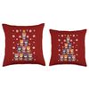 Christmas Cats Christmas Tree Funny Cat Throw Pillow