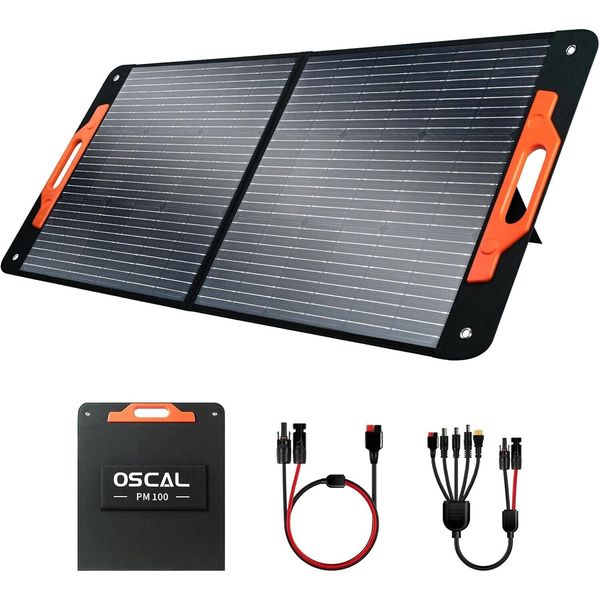 PM 100W/20V Foldable Solar Panel IP65 Waterproof Portable Solar Panel W/Type C