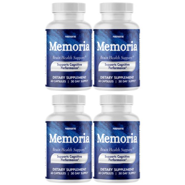 Memoria Nutritional Support Supplement for Memory & Brain Health - 4 Pack