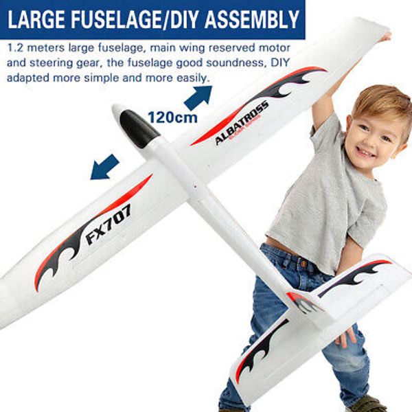 FX707S Airplane Hand Launch Glider Plane Throwing Aircraft DIY Toy for Kids I4T9