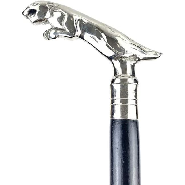 Retro Collections Black Jaguar Walking Stick with Cane and other heads