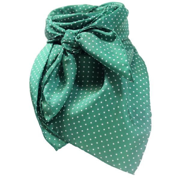 Green Polka Dot Wild Rag