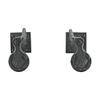 Black Shutter Dog Holders 5.25" L Wrought Iron Seashell Shaped Rust Resistant