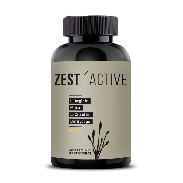 ZEST'ACTIVE L-Arginin Base, L-Citrullin, Maca, Cordyceps - 120 Kapseln