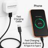 Braided USB to Type-C Cable – 1M, iphone 15, android