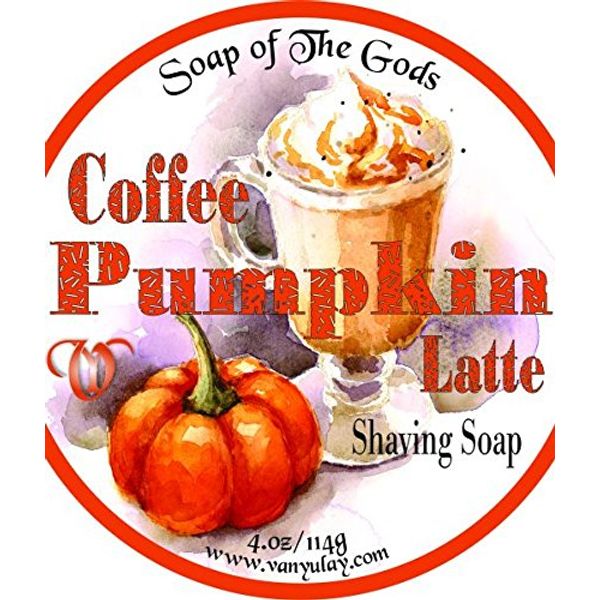 Coffee Pumpkin Latte Natural Shaving Soap Moisturizing with Pumpkin 4.0 oz