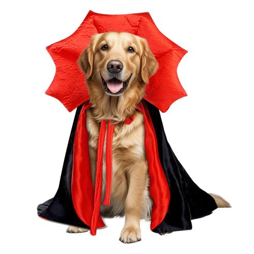 Golden Retriever Halloween Costume, Extra Large Dog Vampire Cape Cloak for Great Dane German Shepherd, Big Dog Halloween Costumes XL(Vampire,XL)