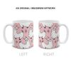 MUGBREW Pink Llama Pattern Ceramic Coffee Mug Tea Cup, 11 OZ