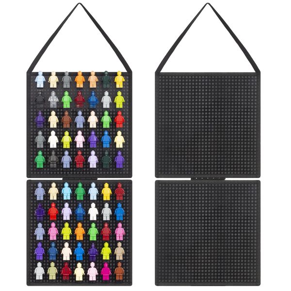 JOYMOMO Hanging Mini Figures Display Case Action Figures Block Removable Case Toy Mini Figure Storage (Without Mini Figures) Black