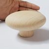 Btibpse 4 Pack Large Wooden Drawer Knobs 3 Inch Big Round Wood Cabinet Knobs Pulls Unfinished Beech Wood Round Knobs for Kitchen Cabinets Drawer, Cabinet Handles